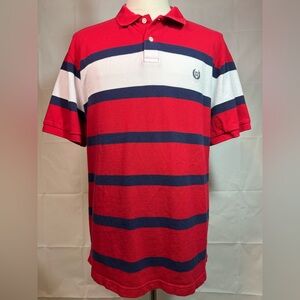 Chaps Polo Shirt Red And Navy Stripes‎